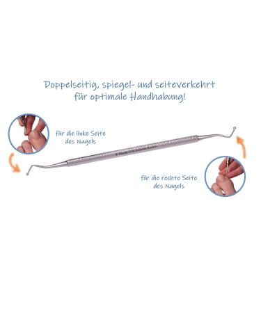 Faude Corner Lifter - Professional Stainless Steel Foot Care Tool for Ingrown Toenails & Nail Cleaning | 17cm Spoon Lifter - Buy Online on GoSupps.com