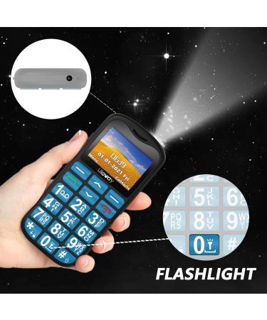 Uleway Senior Cell Phone - Large Button Dual SIM SOS No Contract - Perfect GSM Phone for Pensioners - Includes Charging Station - Blue - Buy Online on GoSupps.com