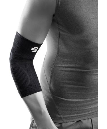 BAUERFEIND Elbow Support for Tennis & Golfer's Elbow - Unisex All-Black Size S | International Shipping Available - Buy Online on GoSupps.com