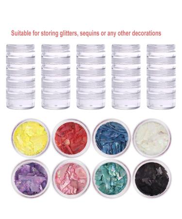25pcs Nail Art Decorations - Transparent Sequins Glitter Storage Box Organizer for Salons | International Shipping - Buy Online on GoSupps.com