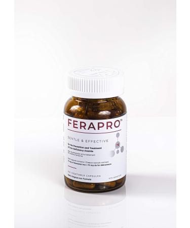 FERAPRO 75MG 100 CAPS | Vegan Iron Supplement | With Vitamin C 175mg Methylcobalamin 1000mcg 5-MTHF 80mcg and Glycine 100mg - Buy Online on GoSupps.com