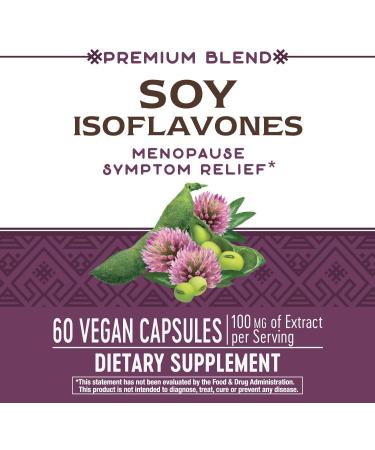 Nature's Way Soy Isoflavones 100mg - 60 Capsules for Natural Hormone Support - Buy Online on GoSupps.com