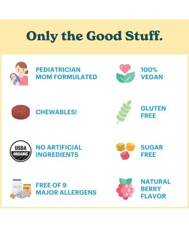 MamaDoc Rx Certified Organic Kids and Teens Whole Food Vitamin D3 Chewables | 800 IU | Sugar Free Vegan Free of 9 Major Allergens | 2 Month Supply | Ages 3+ - Buy Online on GoSupps.com