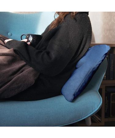 Navaris 2in1 Electric Heating Cushion & Foot Warmer - 38x38cm 2 Heat Levels Washable | Ideal for Back Neck & Shoulders - Diamond Blue - Buy Online on GoSupps.com