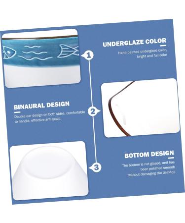 Zerodeko Ramen Bowl Japanese Soup Bowls Japanese Salad Bowl Home Bowl Soup Container Bamboo Hat Bowl Binaural - Buy Online on GoSupps.com