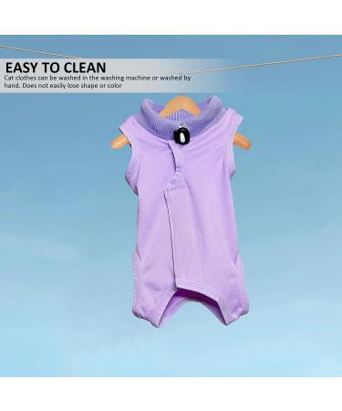 Purple Sterilization Clothing for Female Cats - Post-Operation & Weaning Anti-Lick Cat Mantle (Size M) - Buy Online on GoSupps.com