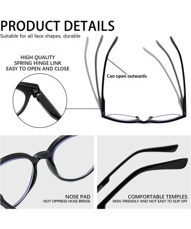 SIGVAN Progressive Multifocus Blue Light Blocking Reading Glasses - Spring Hinge Readers for Women and Men - 3 Mix (2.75) x - Buy Online on GoSupps.com