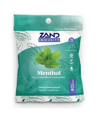 Zand Menthol Herbalozenge Soothing Menthol 15 Mentholated Lozenges