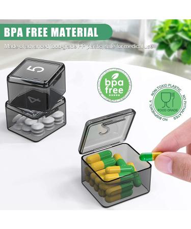 30-Day Monthly Pill Organizer Box - Squeeze to Open, Large Compartments, Portable Travel Case - Black - Buy Online on GoSupps.com