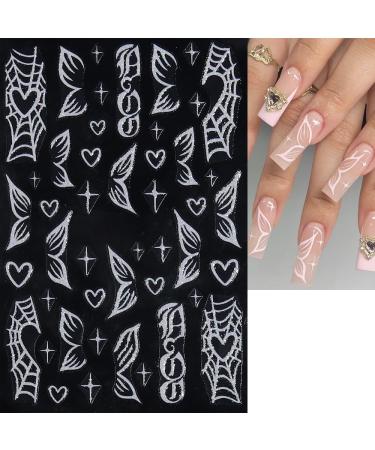 6 Sheets 5D Pink Butterfly Nail Stickers for Nail Art Heart Nail Decals Nail Stickers Self-Adhesive Pegatinas U as Flowers Heart Stickers Design Decoration Accessories for Daily Glitter - Buy Online on GoSupps.com