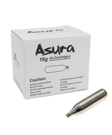 Asura 16 Gram CO2 Threaded Cartridges 20 Count