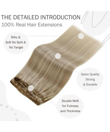 Hetto Real Hair Extensions - Ash Blonde #17/23 | 80g 35cm Remy Hair Highlights - Buy Online on GoSupps.com