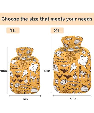 NAANLE Halloween Hot Water Bottle - 2L Transparent Large Heating Pad for Bed Hand & Foot Warmer Pain Relief & Cold Therapy - Buy Online on GoSupps.com