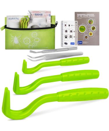 EasyPal Tick Remover Tool Kit Include Tick Twister Tick Removal Tweezers Tick ID Card and First Aid for Dogs Cats and Humans for Lyme Prevention - Buy Online on GoSupps.com