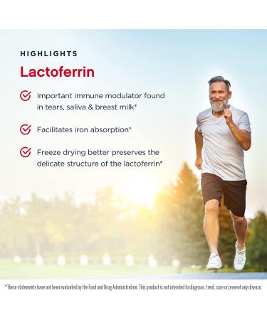 Jarrow Formulas Lactoferrin 250 mg - 60 Capsules | Immune Support & Iron Transport - Buy Online on GoSupps.com
