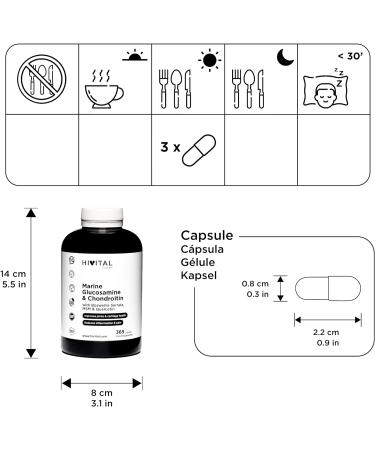 Glucosamine with Chondroitin 365 Capsules - Natural Joint Pain Relief with MSM Boswellia Serrata & Quercetin - Strengthens Bones & Cartilage - Buy Online on GoSupps.com