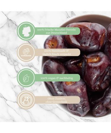  1001 Frucht 1001 Frucht - Fresh Dates - Fresh Dates - 500g - Fresh Sweet Dates No Additives or Sugar - Natural Untreated Date - Juicy Raw Mazafati Non-GMO - Buy Online on GoSupps.com