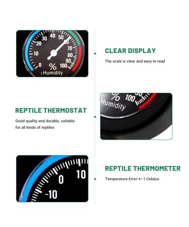 Kqcibz Reptile Tank Thermometer Hygrometer Temperature Humidity Monitor for Vivarium Terrarium - Buy Online on GoSupps.com