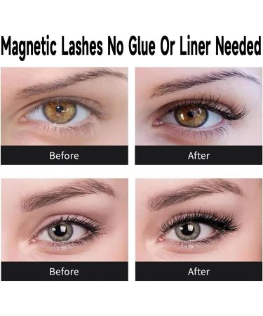 Bellaire Magnetic Lashes Magnetic Eyelashes Reusable Dual Magnetic Lashes without Eyeliner Natural Look Magnetic Eyelashes with Applicator (CY04) - Buy Online on GoSupps.com