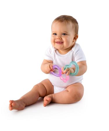Bright Starts Cooling Teething Rings - Pink Purple & Turquoise | Soothing Baby Teethers for International Shipping - Buy Online on GoSupps.com