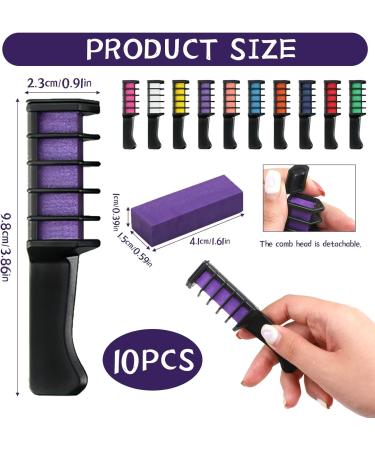 LANAFAY 10 Colors Hair Chalk Combs Temporary Bright Hair Color Washable Skin Safe Birthday Gifts for Girls Perfect Girl Gifts for Kids Hair Dyeing Party Cosplay Halloween Christmas Easter - Buy Online on GoSupps.com