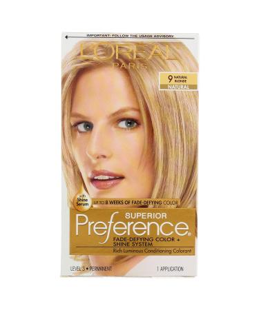 Pref Haircol 9 Size 1ct L'Oreal Preference Hair Color Natural Blonde #9