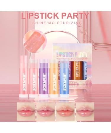 dPois Women's Hydrating Lip Balm Collection 4 Gloss Set with Shimmer Effect Perfect for Everyday Wear Party & Holiday Cosmetics Multicolor One Size One Size Multicolor - Buy Online on GoSupps.com