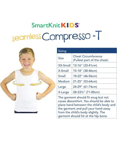 SmartKnitKIDS Compresso-T Deep Pressure Sensory Undershirt + Sensitivity Socks - White, Sizes XL/XXL - Buy Online on GoSupps.com