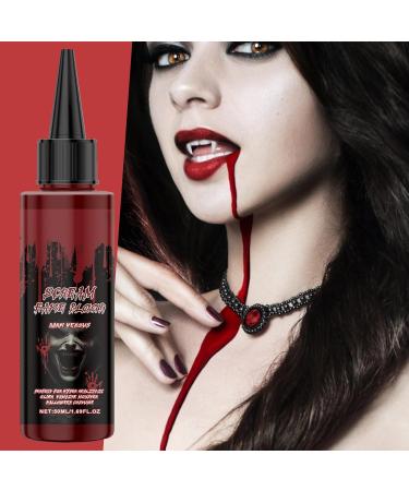 Fake Blood - Washable Fake Blood | Broting Bloods | Realistic Splatter Liquid Body Paint | Simulated Red Coagulated Gel for Halloween Vampire Zombie Cosplay Costume - Buy Online on GoSupps.com