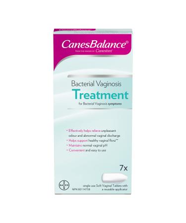 CanesBalance Bacterial Vaginosis Treatment For BV Symptoms - BV Treatment For Women Relieves Vaginal Odor Maintains Normal Vaginal pH Supports Vaginal Health 7 Soft Vaginal Tablets With Applicator