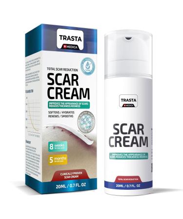 Silicone Scar Cream for Surgical and Bug Bite Scar Remover 0.73 Fl Oz - Scar Cream for New & Old Scars C-Section and Burns - All Natural Acne Scar Cream for Face with Vitamin E Retinol and Allantoin Pack of 1