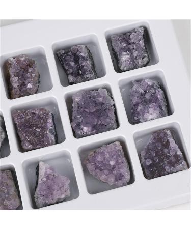 Natural Crystal Rough Natural Crystal Rough 18pcs/Set Natural Amethyst Cluster Stones Crystals Quartz Cluster Raw Minerals Home Decor Home Decoration 1box - Buy Online on GoSupps.com