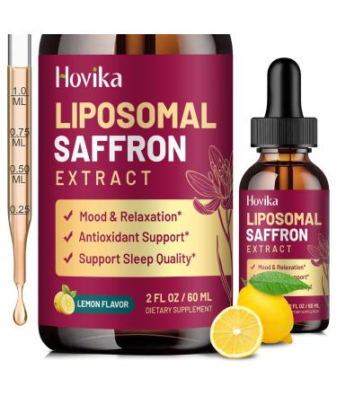 Liposomal Saffron Supplements - 88.5mg Saffron Extract Liquid Drops with L-Theanine, Chamomile, Vitamin C, B6, B12 & D3 for Antioxidant, Immune, Mood, Energy, Focus & Sleep - 2 Fl Oz Lemon Flavor Lemon 2 Fl Oz (Pack of 1)
