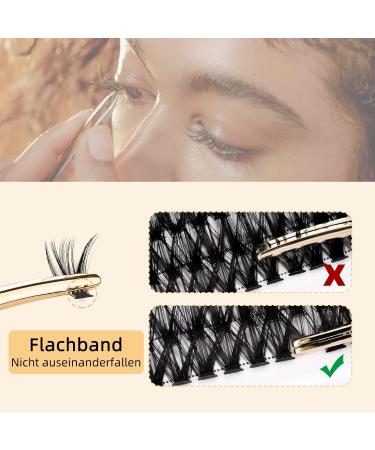 Premium 50D Individual False Eyelashes - 0.07D Curl 8-14mm Mix Reusable DIY Cluster Lashes for Flawless Eye Makeup - Buy Online on GoSupps.com