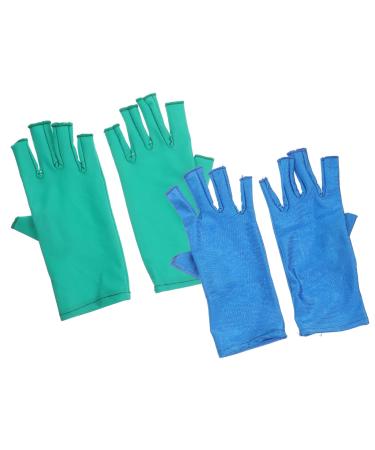 FOMIYES 2 Pairs Mitts Work Glove Elastic Sewing Gloves Quilting Gloves Finger Gloves Manicure Gloves Manicure Tools Mitten Gloves with Fingers Crochet Tools Spandex Sun Protection Sleeve
