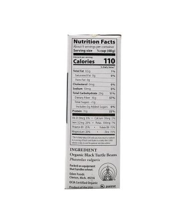 Eden Foods Organic Dry Black Beans - 16 OZ | Buy Online Now - Buy Online on GoSupps.com