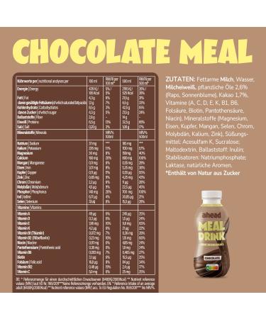 Ahead Meal - Protein-Rich Drinking Meal (Chocolate 500ml x 6) | Lactose-Free 26 Vitamins & Minerals - All-in-One Astronaut Food - Buy Online on GoSupps.com