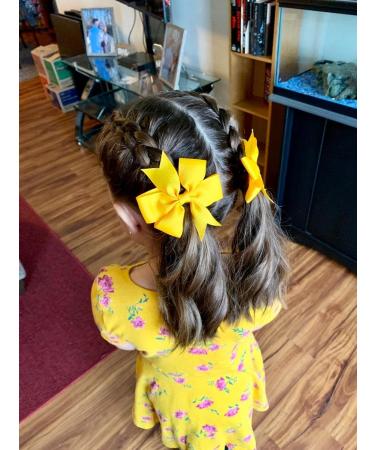 40 Piece 3 Boutique Grosgrain Ribbon Hair Bows Alligator Clips for Girls - Perfect Accessories for Toddlers, Teens - Solid Colors in Pairs - Buy Online on GoSupps.com