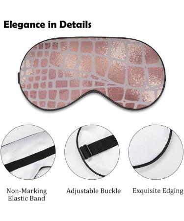 Buy Rose Gold Snake Skin Sleep Mask for Women | Adjustable Eye Shades with Elastic Strap - Perfect for Travel & Relaxation - Buy Online on GoSupps.com