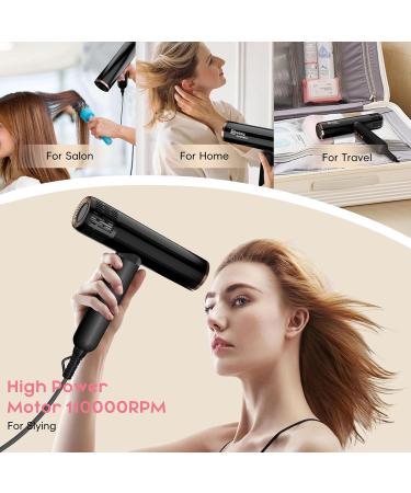Nicebay Ionic Hair Dryer with Diffuser | 1600W High-Speed Blow Dryer | Lightweight Salon-Quality Drying with 3 Magnetic Attachments - Buy Online on GoSupps.com