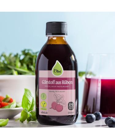 Olini Fermentation from Beets 250ml - Fresh Probiotic Beetroot Juice with Spices - No Preservatives Not Pasteurized - Natural Health Drink - Buy Online on GoSupps.com