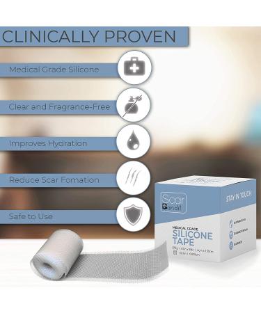 Scarbandit Silicone Scar Sheets - Scars Removal Treatment - Tummy Tuck & C-Section Recovery - 1.57x59 Inch (Pack of 1) - Buy Online on GoSupps.com