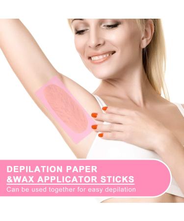 Whaline 400 Pink Non-Woven Wax Strips for Body & Facial Hair Removal - Men & Women - Arms, Legs, Underarm, Eyebrow, Bikini - Small & Large Sizes - (No Wax Included) - Buy Online on GoSupps.com