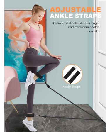 Resistance Bands Exercise Bands Resistance Bands for Working Out Work Out Bands with Handles for Men and Women Fitness Strength Training Home Gym Equipment (Dark Gray) - Buy Online on GoSupps.com