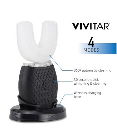Vivitar Ultrasonic U-Shaped Electric Toothbrush for Adults - Rechargeable & Washable - 360 Cleaning, 4 Modes - Ideal for Travel and Home Use - Buy Online on GoSupps.com