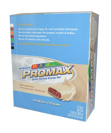 Promax Energy Bar - Cookies n Cream - 12 Bars