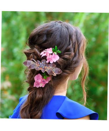 Ipetboom Rhinestone Hair Clip Metal Hair Clips for Women Wedding Hair Accessories Tiara Hair Barrettes for Women Thick Hair Spring Clip Purple Bride Rhinestones Temperament - Buy Online on GoSupps.com