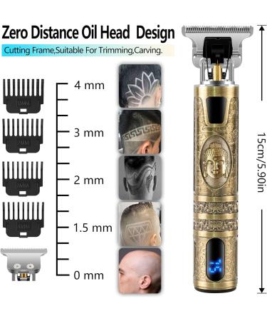 CKCLR Men's Hair Clippers - Professional Waterproof Electric Shaver with LCD Display for Cordless Hair Trimming and Cutting (Bronze) - Buy Online on GoSupps.com