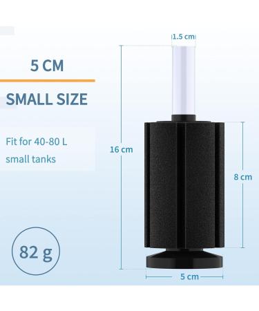 Pawfly Organic Sponge Filter - Quiet Foam Filter for Small Aquariums Betta Shrimp & Fish (Up to 80L) | Perfect for 40-80L Ponds - Buy Online on GoSupps.com