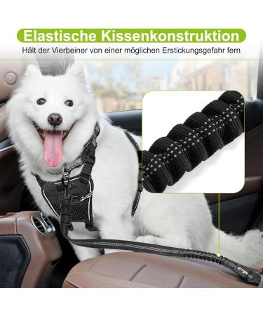 Premium Dog Seat Belt Set - Adjustable Car Safety Harness for Small & Large Dogs | 2-Piece Taval Stroke Belt for Back Seat Isofix - Buy Online on GoSupps.com